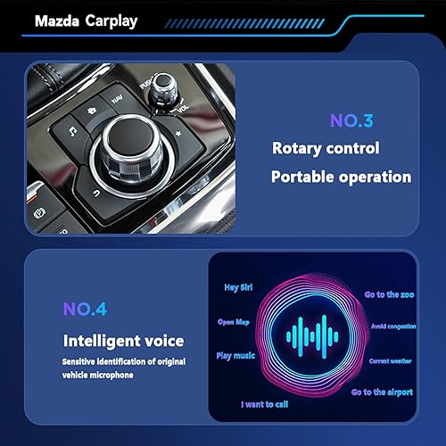 Miniatura 6 de TK78-66-9U0C Adaptador Carplay con cable Kit de reequipamiento para Mazda 2 3 6 CX3 CX5 CX9 MX5 Carplay y Android Auto Módulo de interfaz USB para