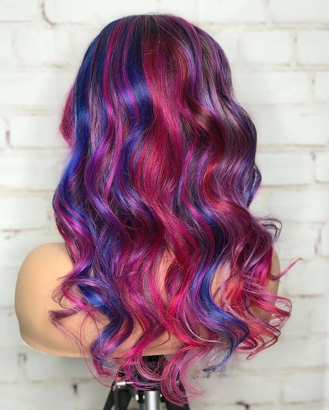 Vibrant blue/purple sleek HD lace front Amazon.com : AFBeauty Lace Front Wig Highlight Blue Purple  main image 4