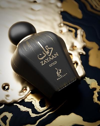 Miniatura 5 de Khadlaj Zayaan Gold  Ámbar picante, afrutado, aromático  Eau de Parfum Spray Fragancia duradera para hombres, 3.4 oz  100 ml