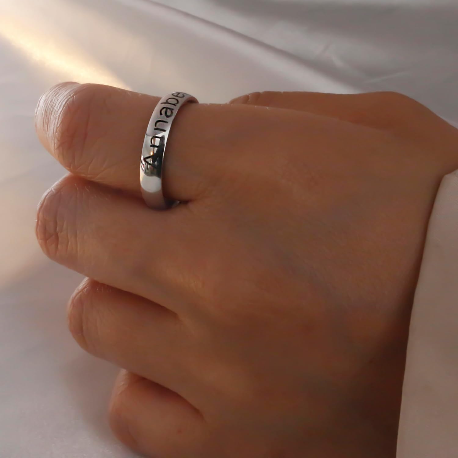 Petite Boutique Personalized Ink Filled Name Ring 16K Plated Gold Rose Gold Silver Size 5 12 Bridesmaids Couple jewelry