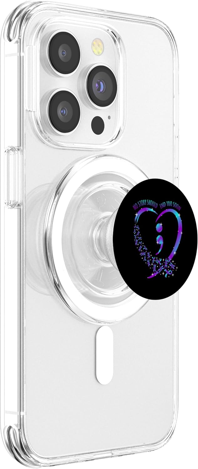 No Story Should End Happy Suicide Awareness Support Graphic PopSockets PopGrip for MagSafe