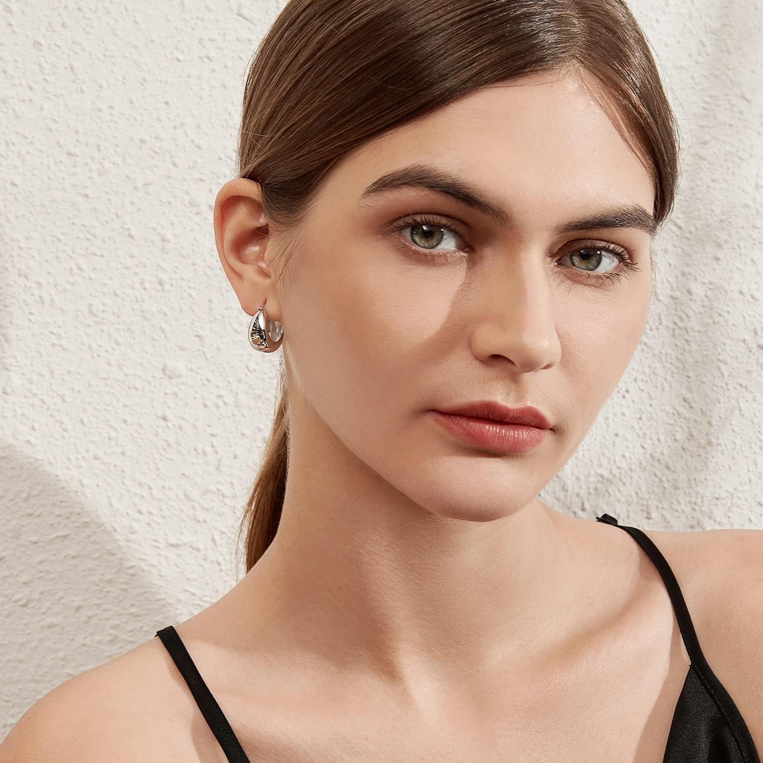 Hoop Earring for Women, 925 Sterling Silver Cubic Zirconia CZ Hoop Jewelry, Thin & Wide Hoops 20MM 25MM 28MM - Image 5