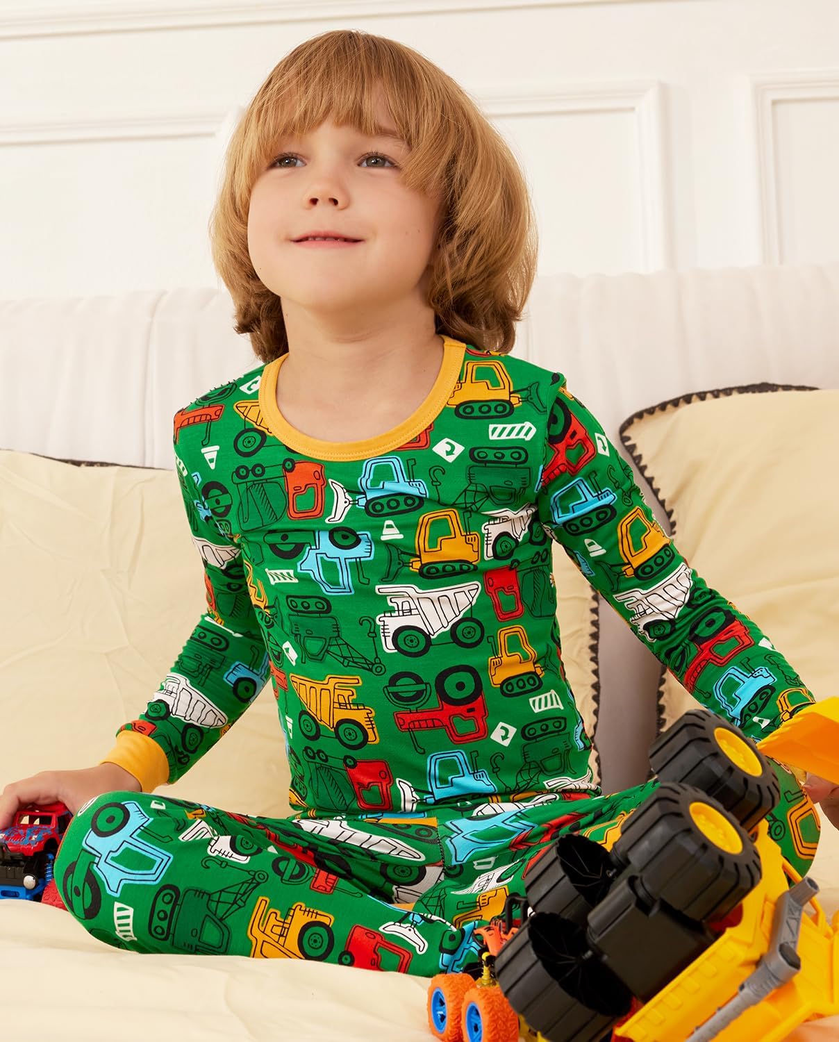 Bamboo Viscose Toddler Pajamas Boys Girls Baby 12M-8Y Pjs Sets Kids Snug fit 2pcs Long-Sleeve Sleepwear - Image 2