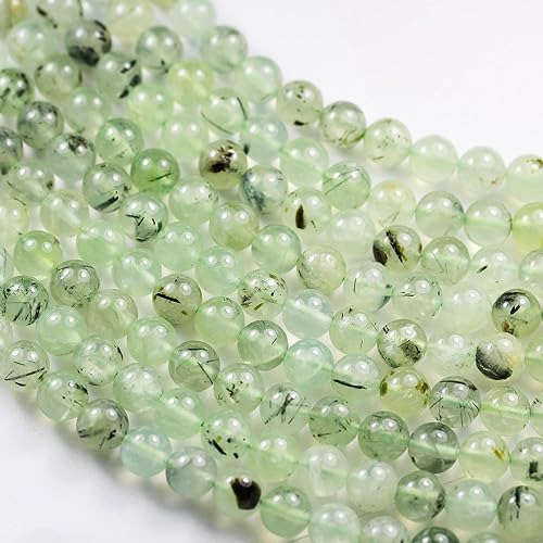 Miniatura 5 de Cuentas de piedras preciosas naturales de 0.236 pulgadas para hacer joyas, pulsera de jade, joyería de chakras, suministros de abalorios de cristal