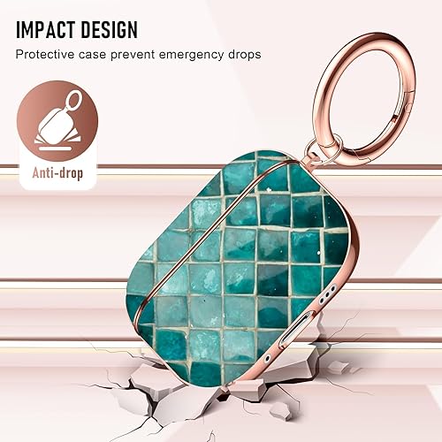 Miniatura 6 de Maxjoy Funda para AirPods Pro, diseño único, funda protectora dura a prueba de golpes para Airpod Pro con llavero compatible con Apple AirPods Pro