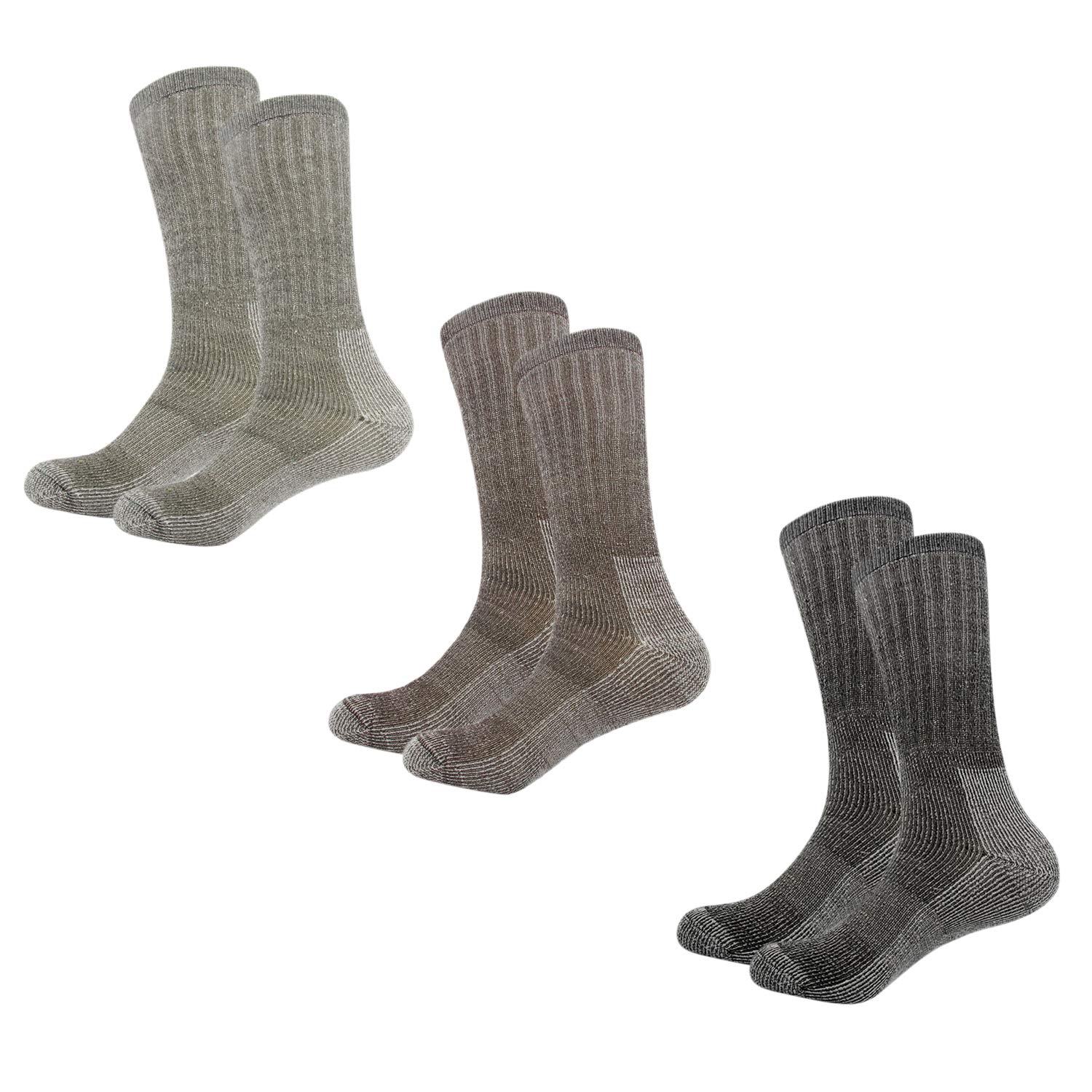 Sponsored Ad – Vihir 3 Pack Men's Thermal 80% Merino Wool Hiking Calf Tube Socks Crew Sock for Skiing, Trekking, Hiking 5.5-8/7.5-10.5