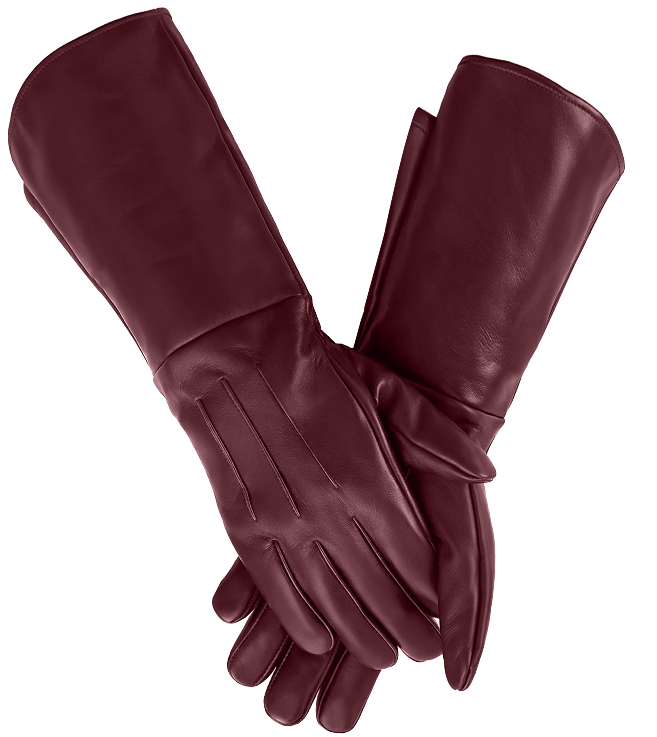 URBAN BUCK Renaissance Medieval Gloves Men for Costume - Unlined Sheepskin Leather Swordsman Steampunk Cosplay Gauntlet Glove