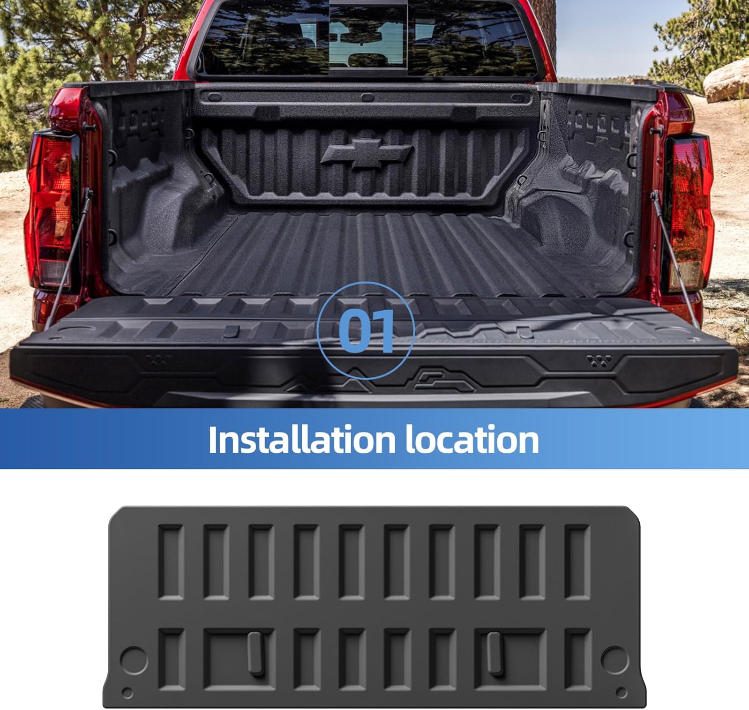 SMABEE Truck Bed Mat & Tailgate Mat for 2023 2024 2025 2026 Chevrolet Chevy Colorado GMC Canyon All Weather TPE 5FT Vehicle Bed Mat Cargo Trunk Liner Protection Interior Accessories Black