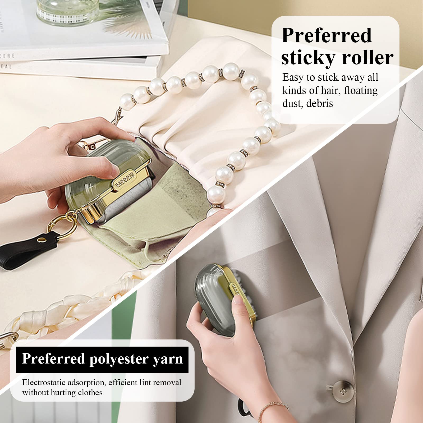 Modixun Lint Roller Refills, Extra Sticky Sheets for Travel Portable Mini Dog Cat Pet Hair Remover - Image 3
