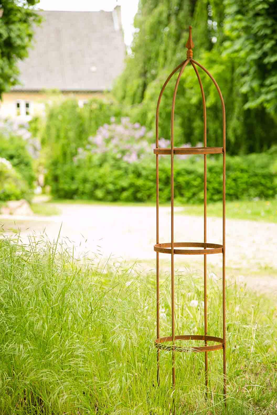 KUHEIGA Rankgerüst 10mm Massiveisen! Obelisk Blumenhilfe 160cm Rankgitter