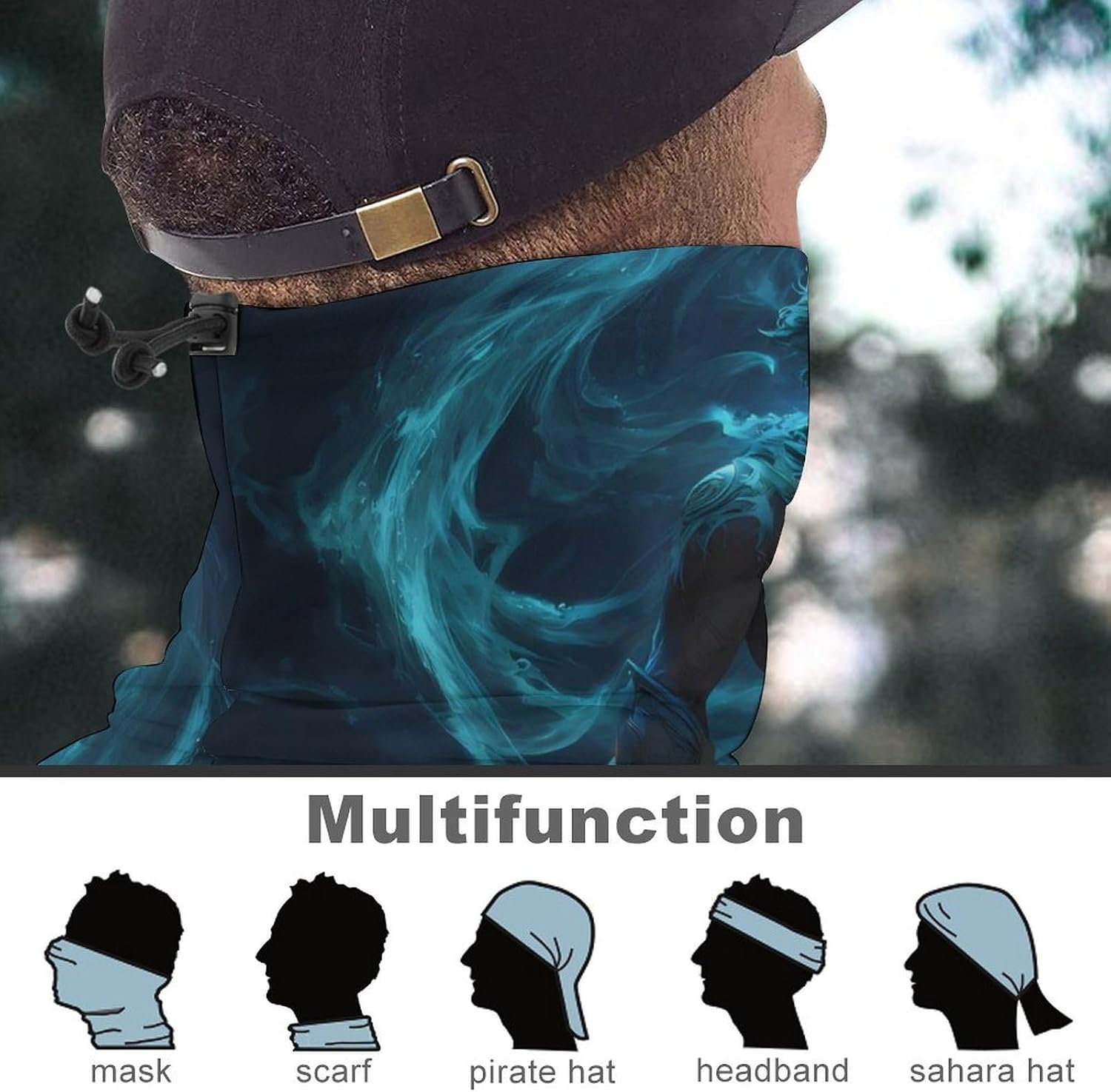 Poseidons Greek God Unisex Neck Gaiter Face Scarf Cover Sun Hoods for Outdoor Hiking Skiing