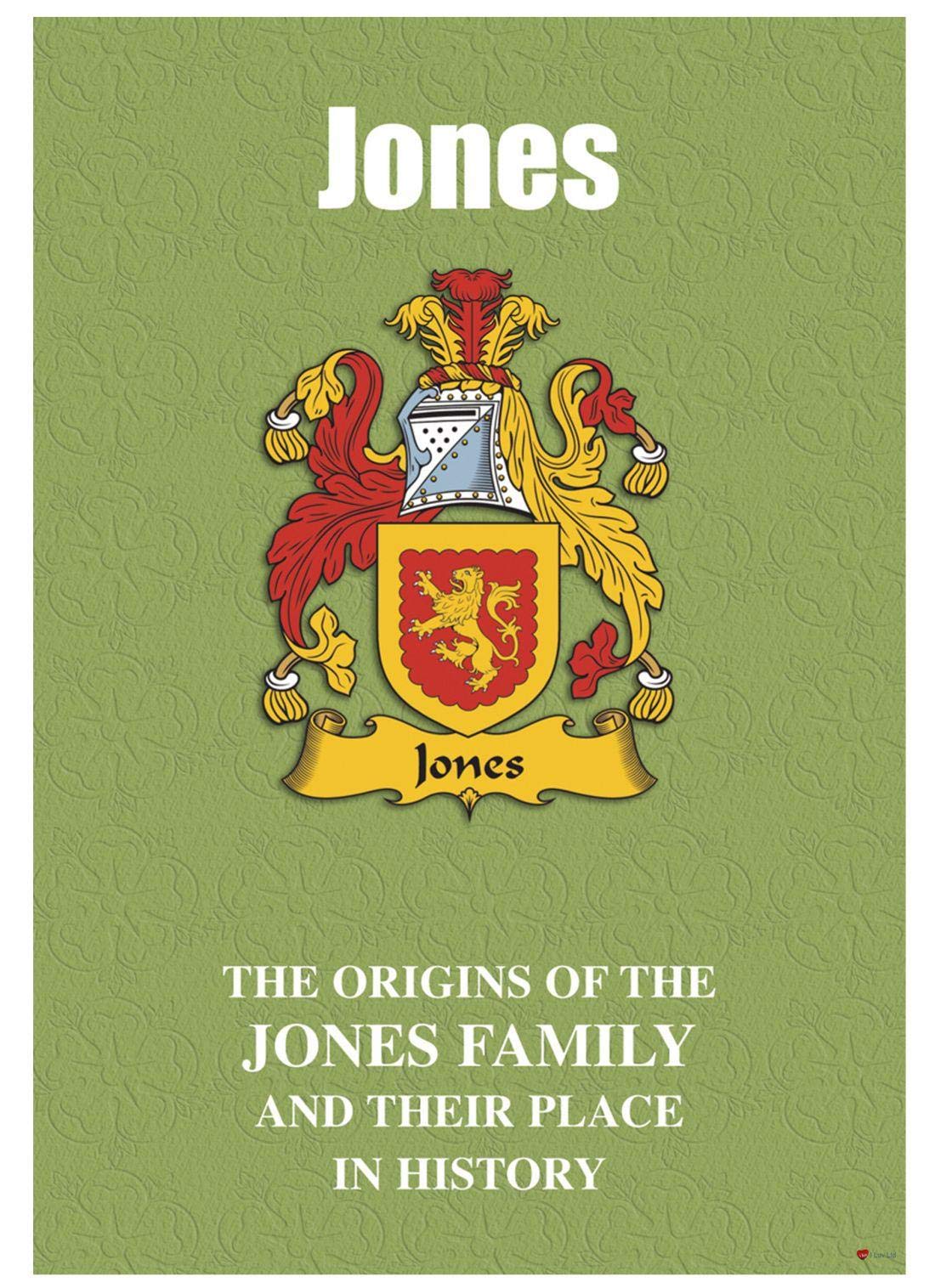 I LUV LTD Jones English Family Surname History Booklet with Brief Historical Facts