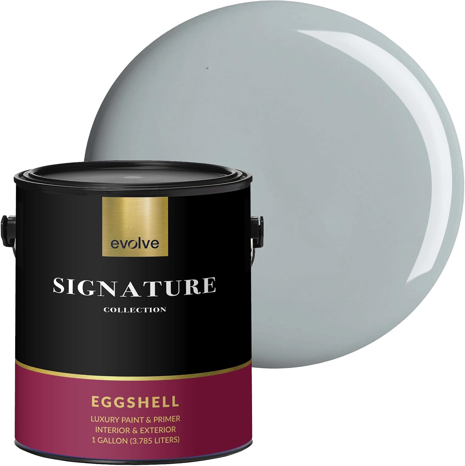 EVOLVE Signature Collection Luxury Interior Paint & Primer, Eggshell Sheen (Pistachio Green), 1 Gallon – Premium One-Coat Coverage, Low VOC, Low Odor, Washable Finish for Walls, Ceilings & Trim