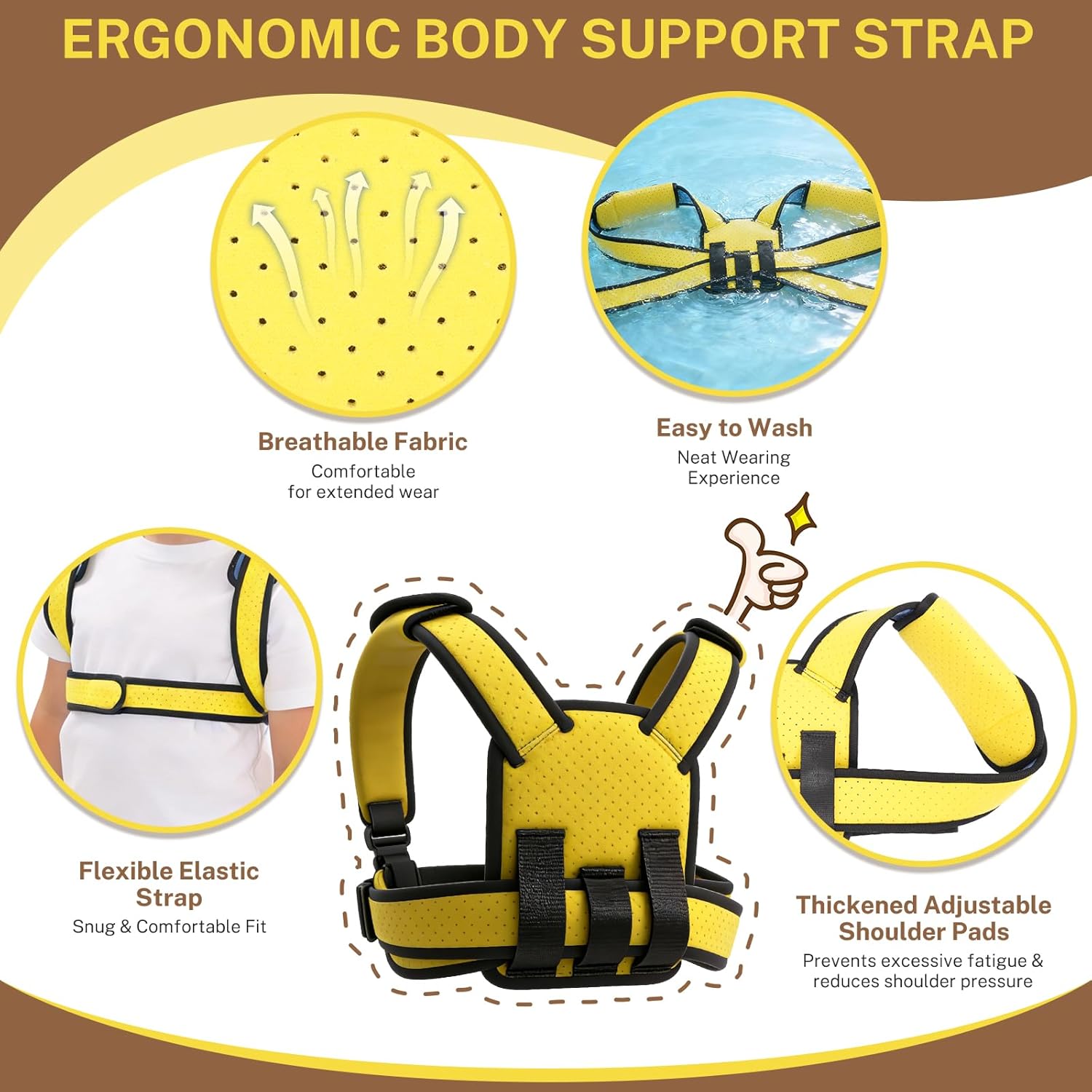 Kids Back Brace, Posture Corrector For Boys And Girls, Back Support For Scoliosis, Dowagers Hump, Hunchback (Size L)