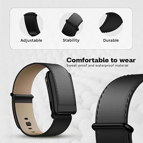 Miniatura 3 de Correa de repuesto de cuero cónico de lujo compatible con WHOOP 5.0, One, Peak y Life Fitness Tracker, duradera y cómoda, no para Whoop Gen 4