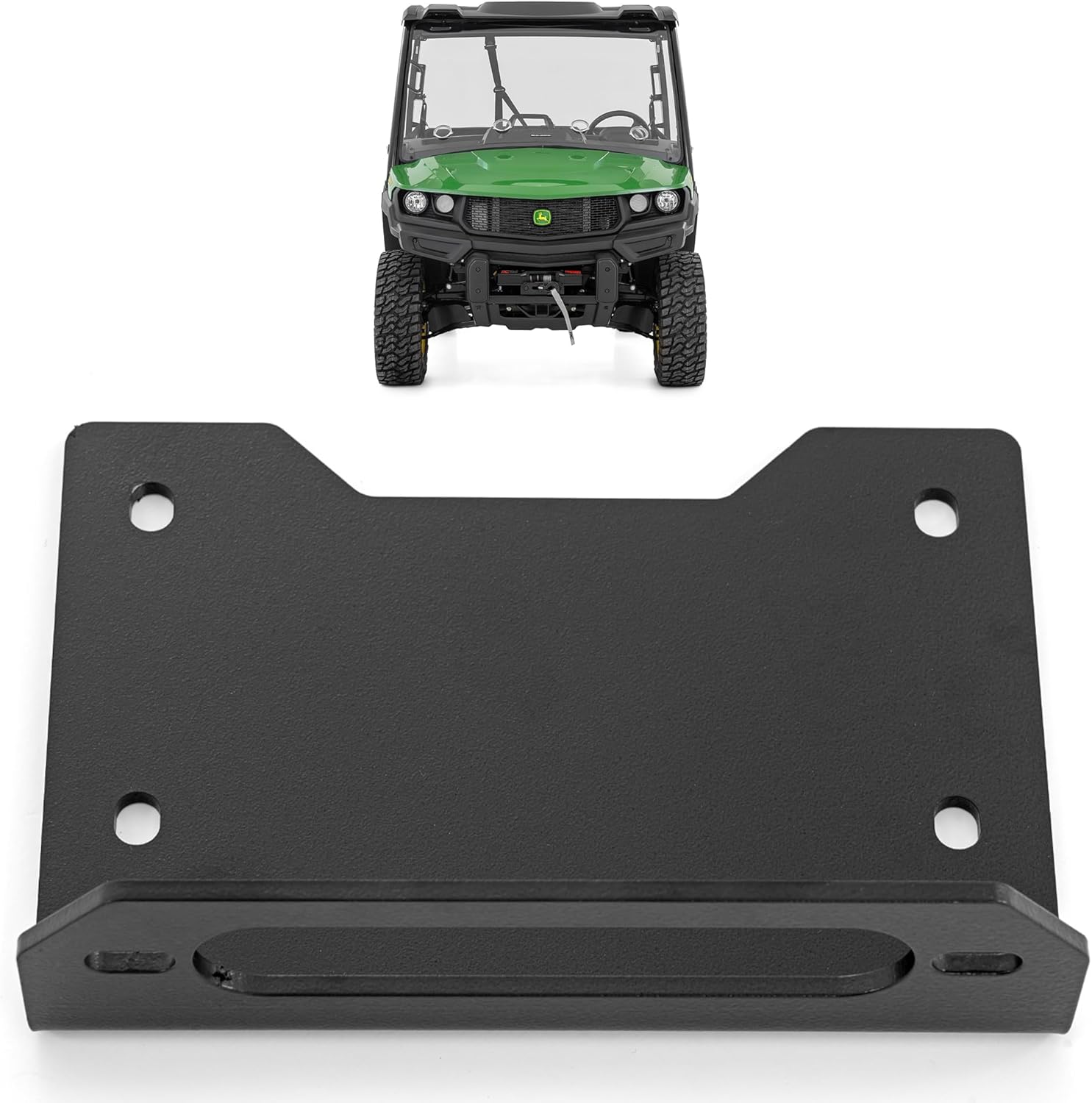 Rough Country Winch Mount for John Deere Gator XUV 835E - Heavy Duty Mounting Plate fits 3,500-6,500LB Winches, Bolt-On Upgrade