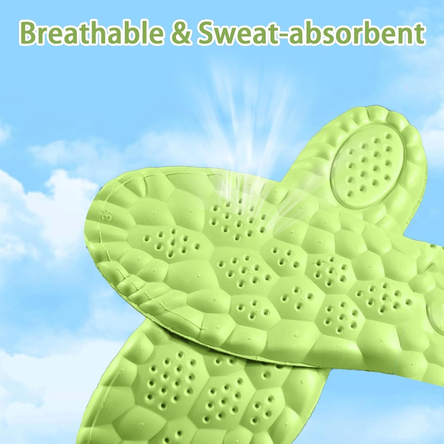 Solara Pickleball Insoles for Men Women, 4D Can-Be-Cut Cloud-Like Comfort with Arch Support & Shock Absorption, Breathable Replacement Inserts Pickle Ball (1 Pair, 255MM, Men 6.5-7.5 / Women 8-9) - Image 5