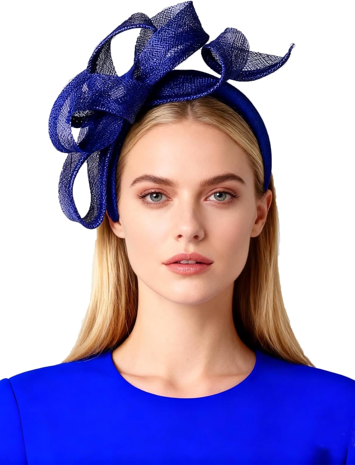 Sinamay Rhinestone Fascinator Hat for Women - Derby & Church Headpiece for Weddings, Cocktail, Tea Parties