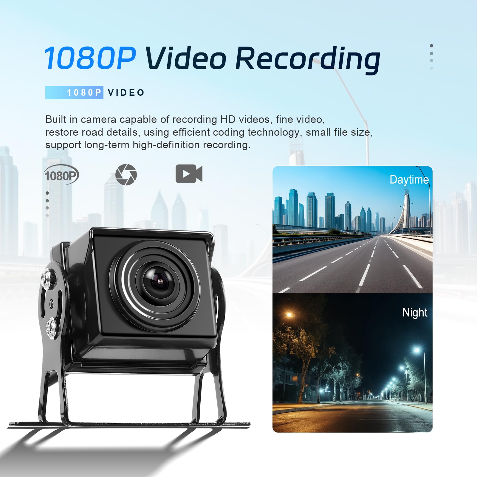 Kamera cofania 10,1 cala HD ekran 2,5D system DVR z 4 kamerami nagrywanie w pętli dla ciężarówek autobusów i maszyn rolniczych 7–32 V kompatybilna z CarPlay i Android Auto monitorowanie postoju IP68