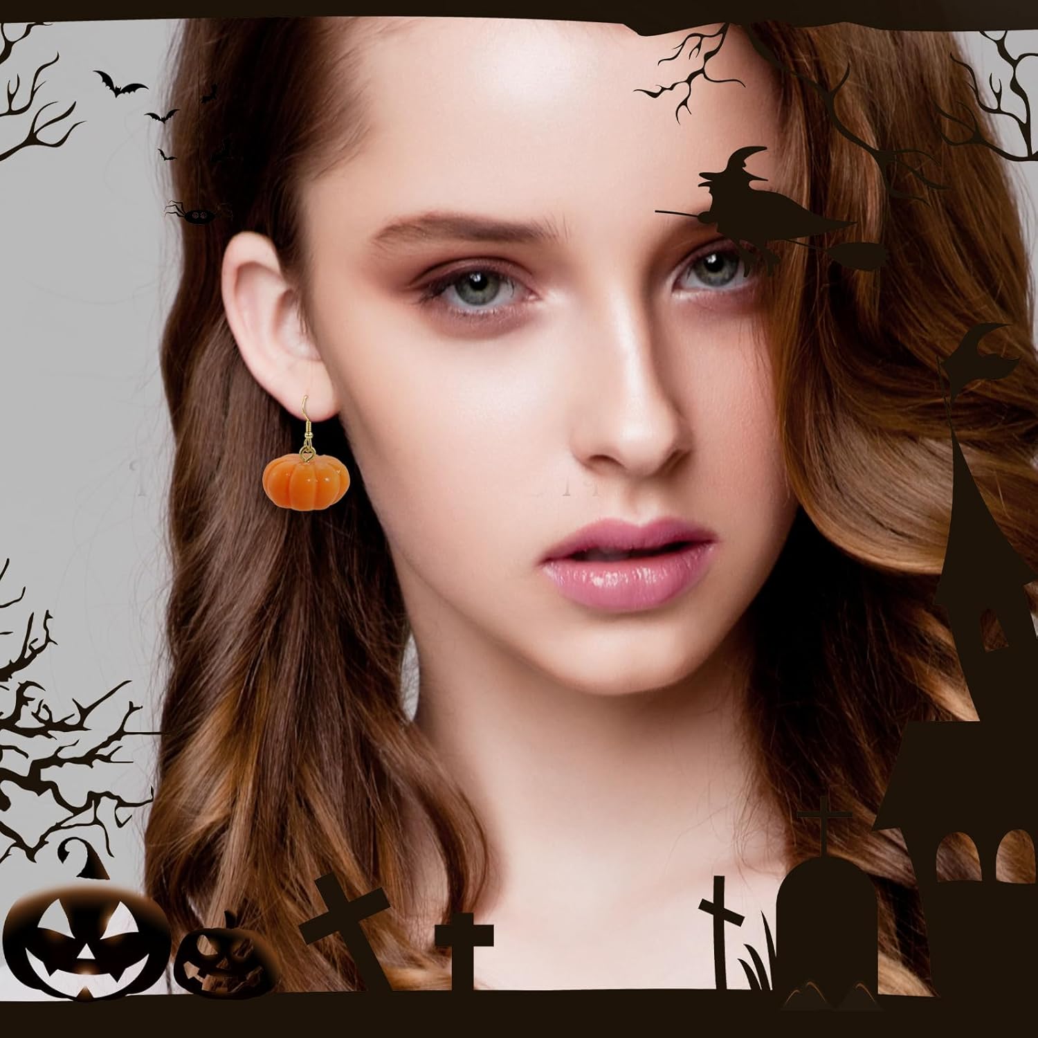 Funny Pumpkin Earrings for Halloween Thanksgiving Cute Pumpkin Dangle Earrings Fall Halloween Thanksgiving Pumpkin Earrings for Women - Image 7