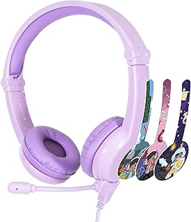 ONANOFF BuddyPhones - Galaxy, Volume-Safe Gaming Foldable Headset for Kids, Detachable 3.5mm Jack with High-Performance BeamMic, Perfect for Gaming on a PS4, Xbox One, Nintendo Swith, or PC (Purple)