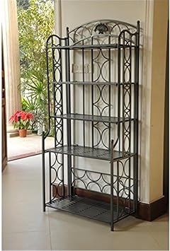 Maykoosh 5 Tier Bakers Rack - Kitchen Storage Shelf Organizer - Metal Display Stand - Pantry Rack - Utility Cart