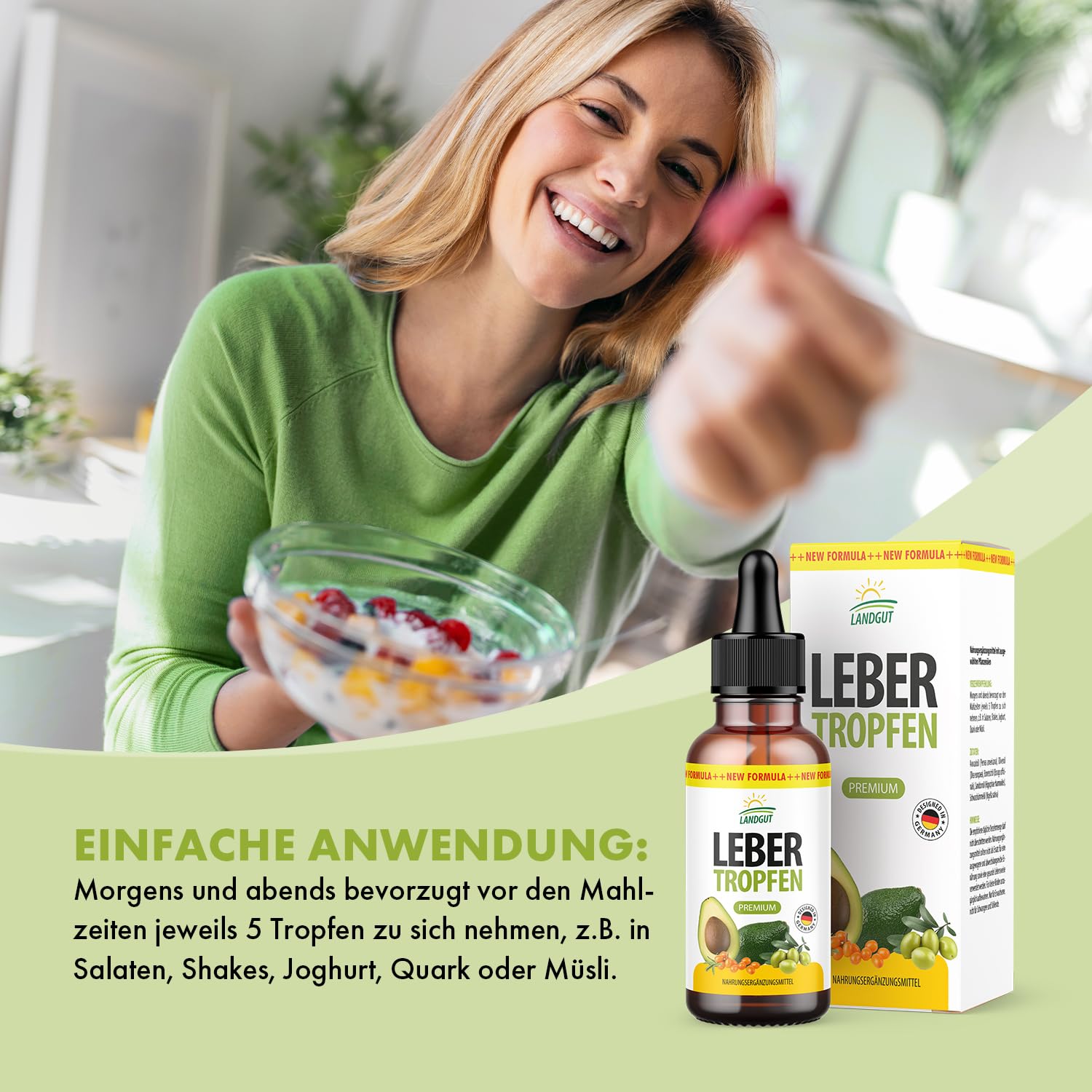 Landgut Leber Tropfen | aus reinen Pflanzenölen | für Frauen & Männer geeignet | 30 ml Inhalt pro Flasche 1x