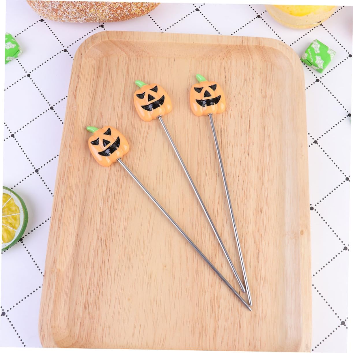 SHOWERORO 4pcs Stainless Steel Cake Tester Probe Skewer Baking Tool for Biscuit Cupcake Muffin