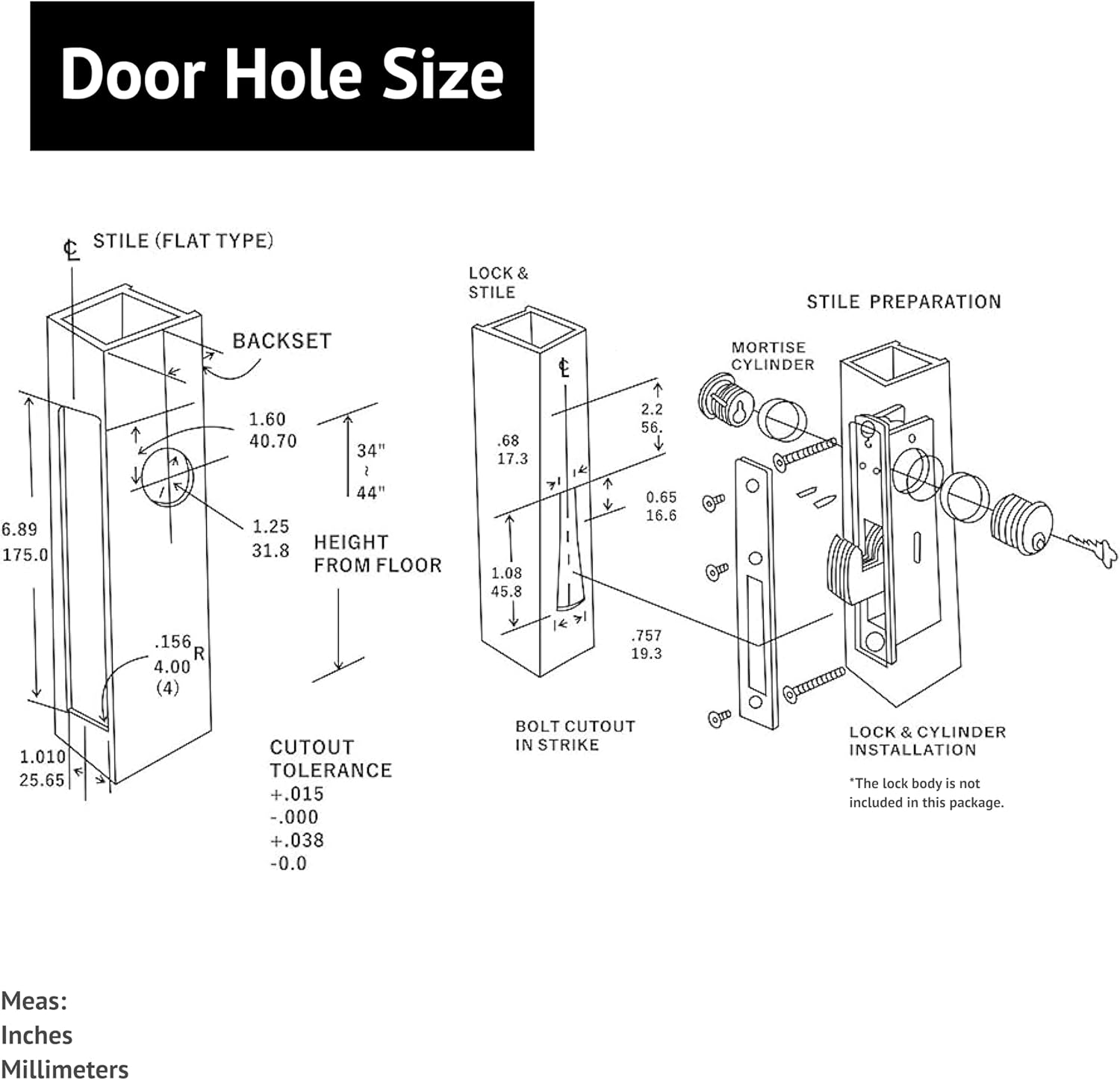 elox Storefront Zinc Mortise Knob Cylinders for Adams Rite Commercial Storefront Door Lock Single Packed in Aluminum Finish