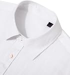 Alimens & Gentle Men's Linen Shirt Short Sleeve Casual Lightweight Button Down Beach Summer Tops