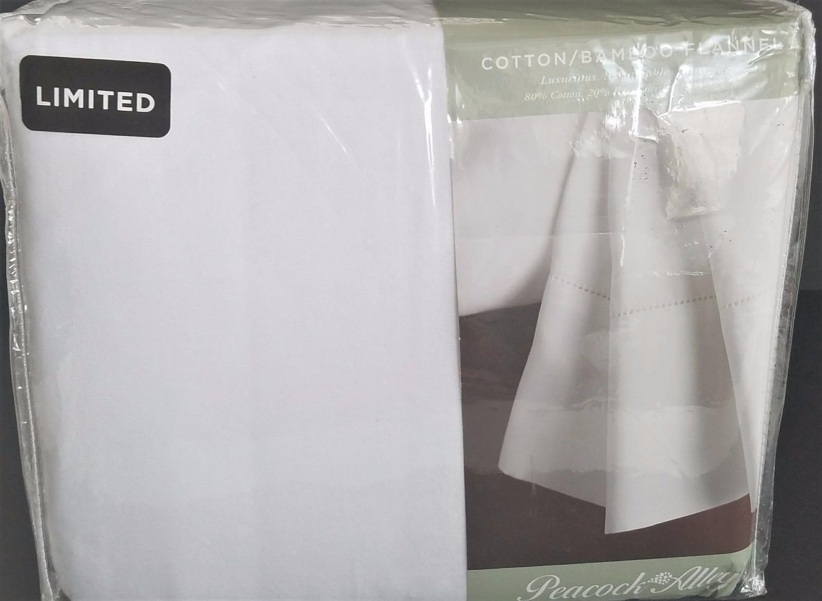 Peacock Alley King Sheet Set, Bamboo Cotton Flannel, White