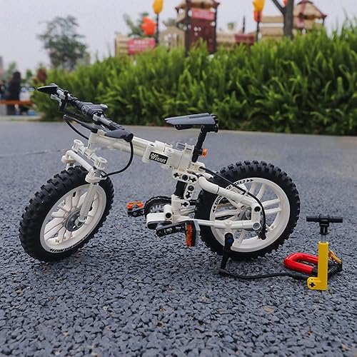 Miniatura 2 de Bloques de construcción de bicicleta, juego de construcción de modelo de bicicleta plegable, escala 16, kit de construcción de bicicleta de montaña
