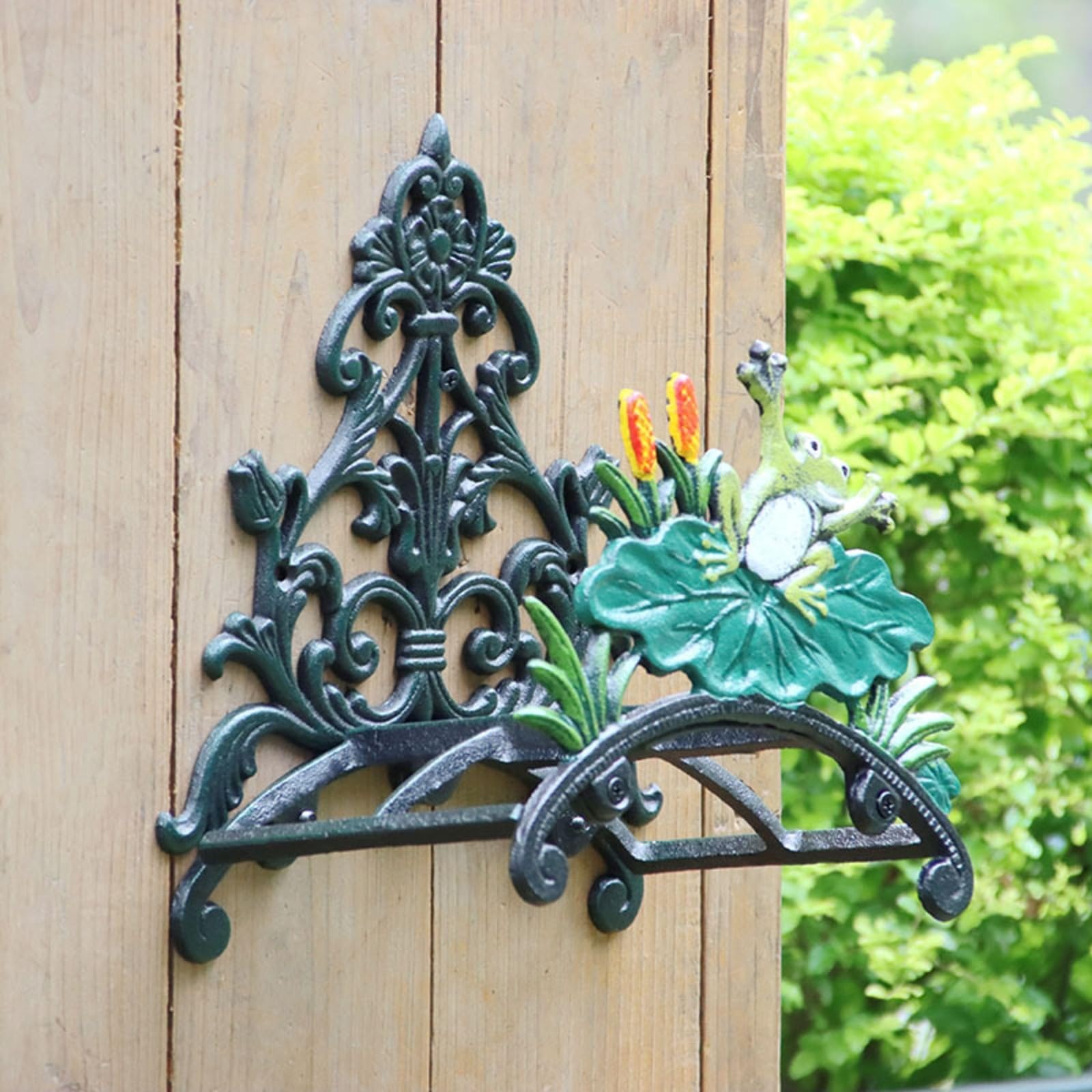 Tubo Decorativo con Rana e Fiori Robusto Tubo da in Ghisa Multiuso per Giardino