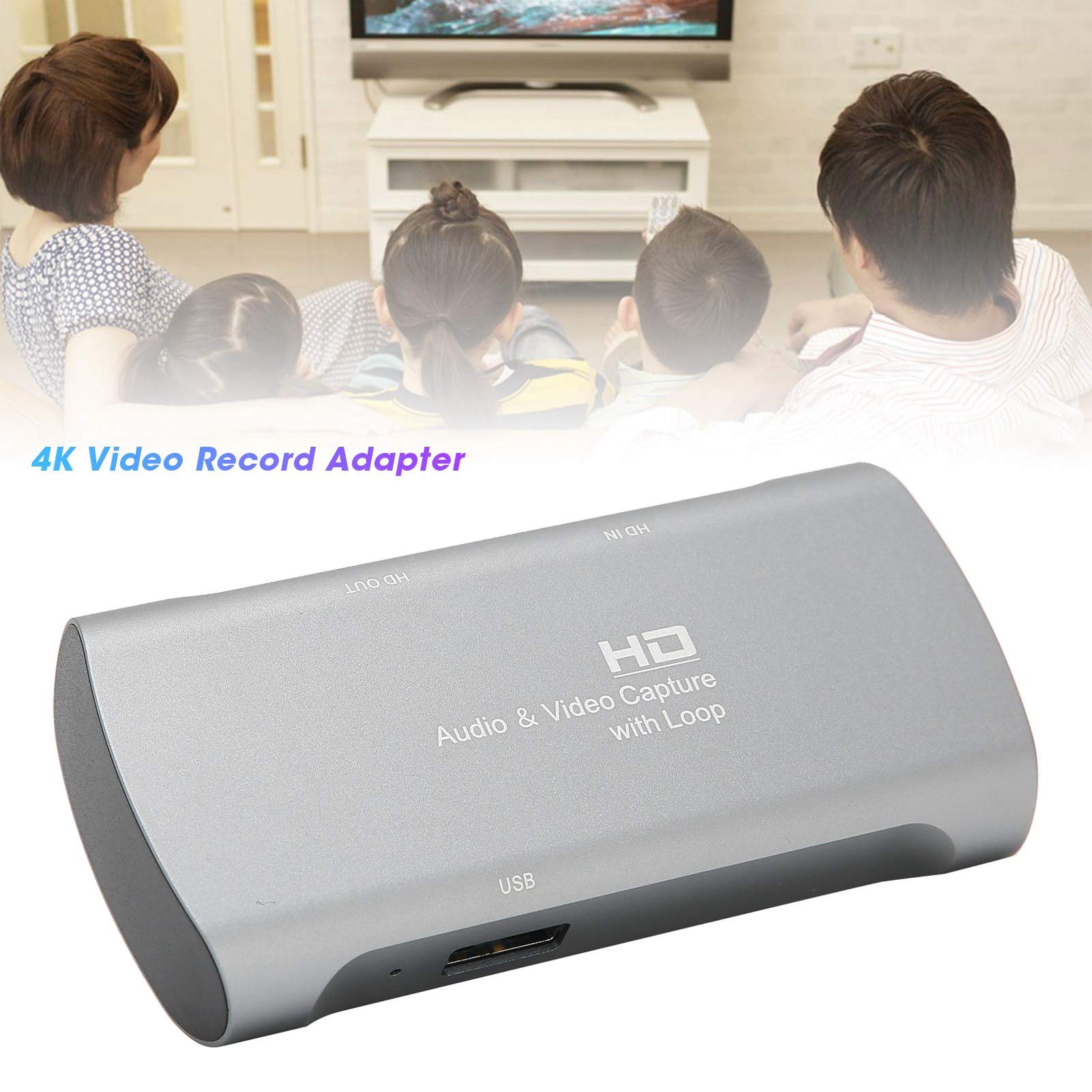 Carte D'acquisition Vidéo 4K, Adaptateur vers USB Premium pour L'enregistrement et la Diffusion Vidéo, 1 unité