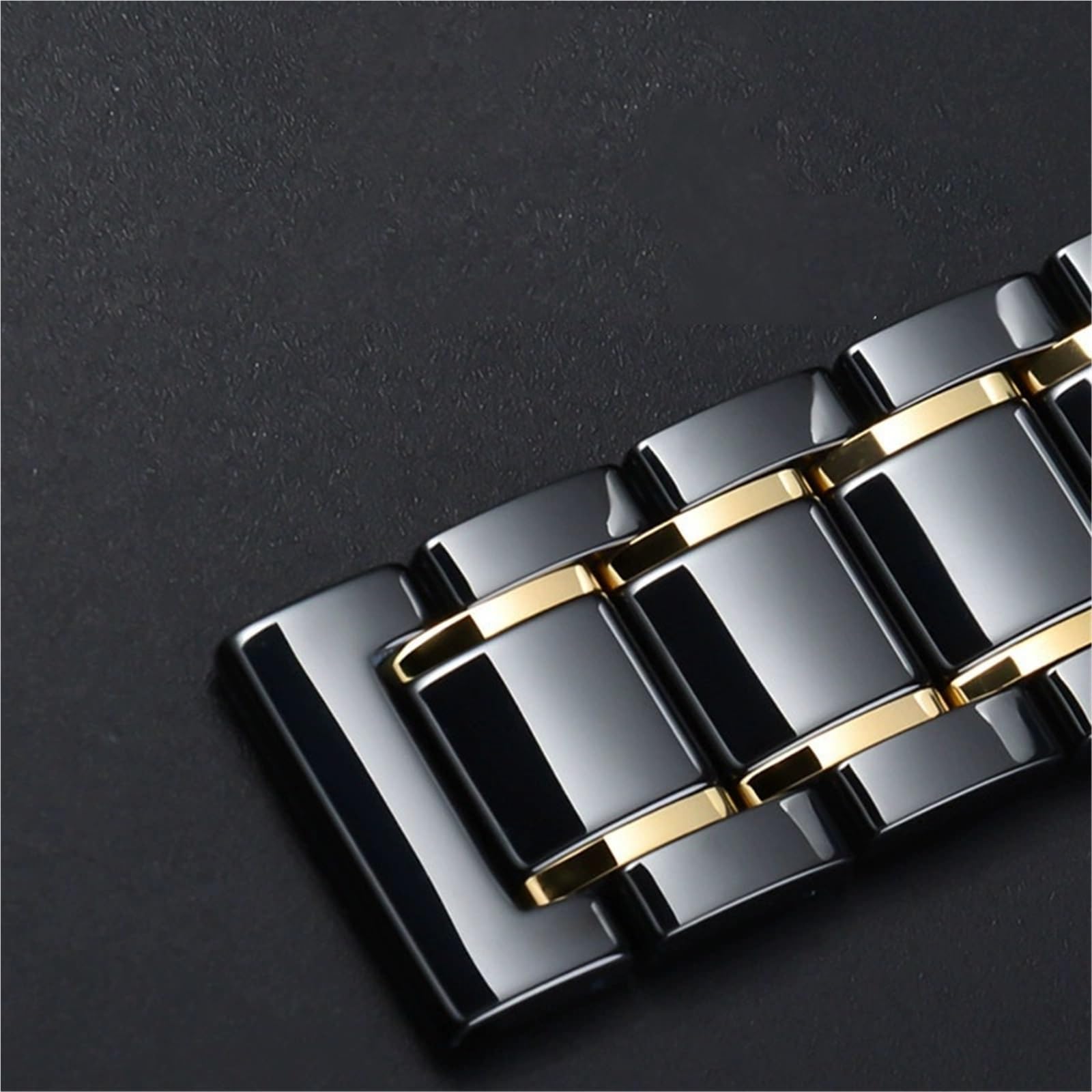 Sostituzione cinturino orologio in ceramica moda 20mm 22mm Design a sgancio rapido Chiusura pieghevole in acciaio inossidabile unisex