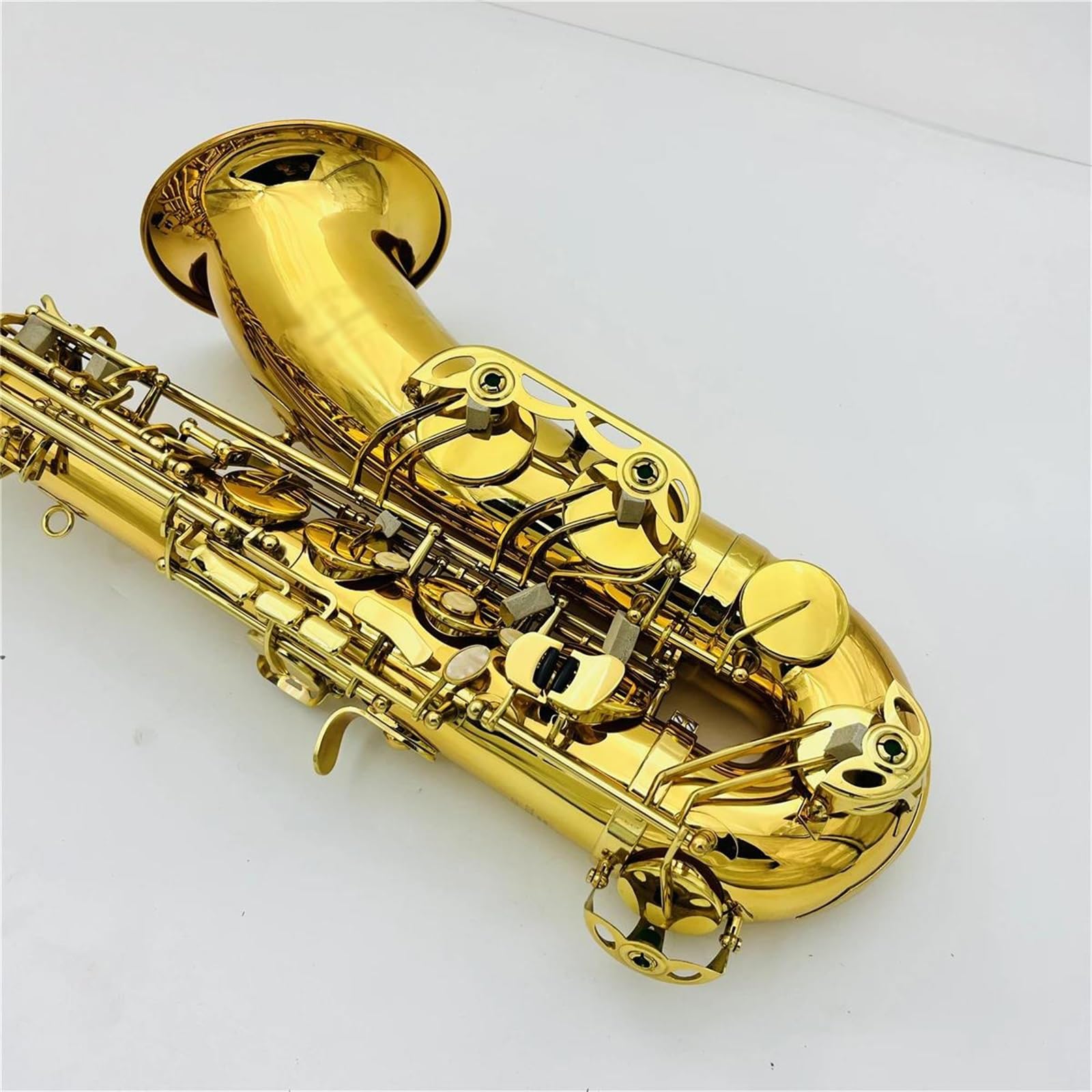 Saksofon Studencki Saksofon Tenorowy Bb Tune Mosiądz Lakierowany Złoty Profesjonalny Instrument Dęty Drewniany Z Futerałem Akcesoria Do Ustników (Color : High-end bag)