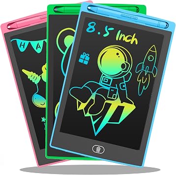 LEYAOYAO 3 Pack LCD Writing Tablet for Kids, 8.5inch Colorful Screen Doodle Pad Drawing Board, Learning Educational Toys Gifts for 3 4 5 6 7 Years Old Girls Boys Pink+Blue+Green