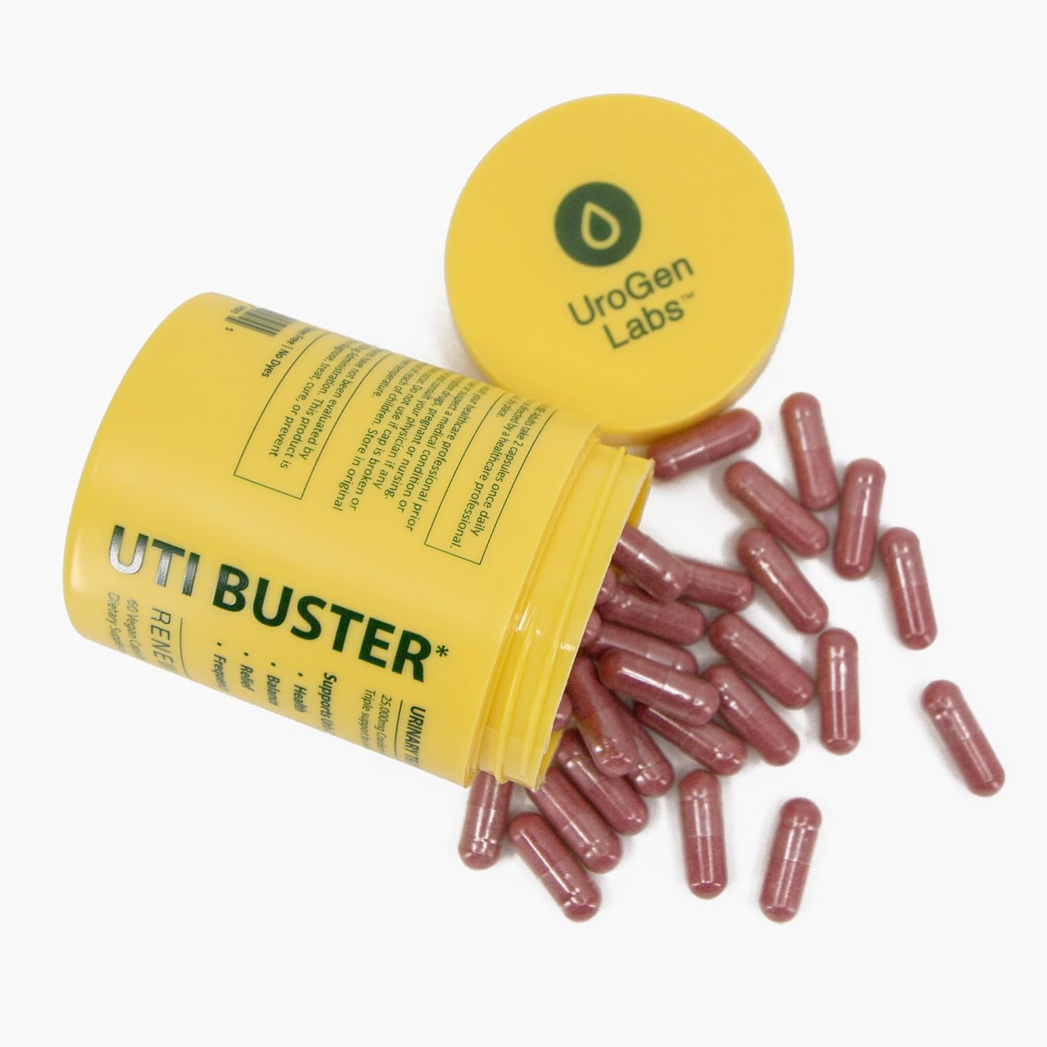 UTI Buster Urinary Tract Health Supplement with Cranberry, D-Mannose & Vitamin C - Supports Bladder Health and Daily Urinary Support - 60 Capsules