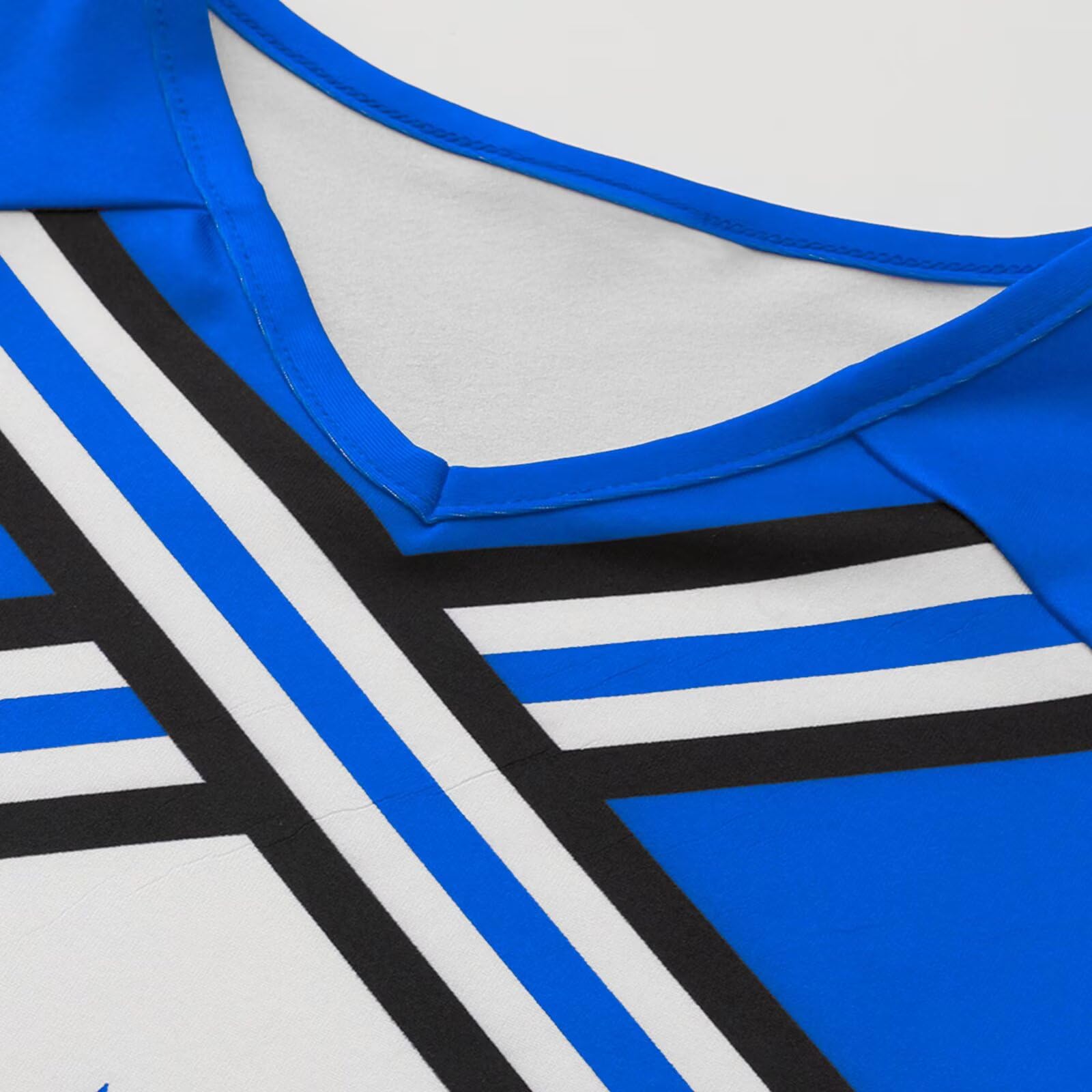 XFOZDM Deguisement Pompom Girl Fille, Deguisement Cheerleader Fille, Uniforme de Pompom Girl Fille avec Pompoms et Chaussettes Robe de Pompom Costume pour Enfant Halloween Carnaval Mascarade - 5