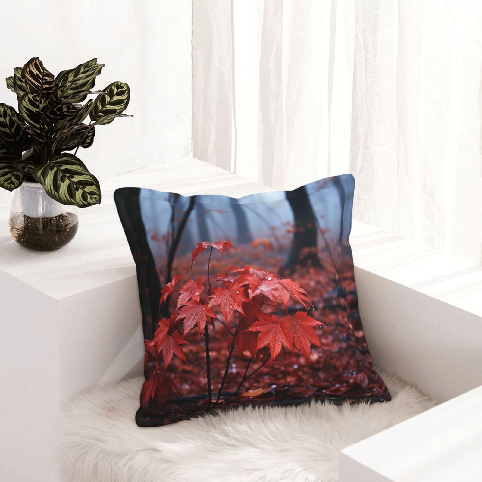 Housse de coussin similicuir 50,8x50,8 cm pour decoration ferme