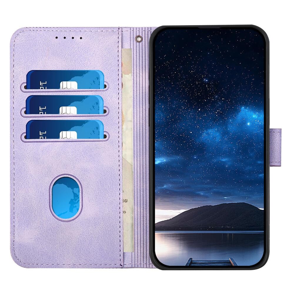Generic Custodia compatibile con iPhone 15. Colore: nero Custodia a libro in pelle con motivo retrò