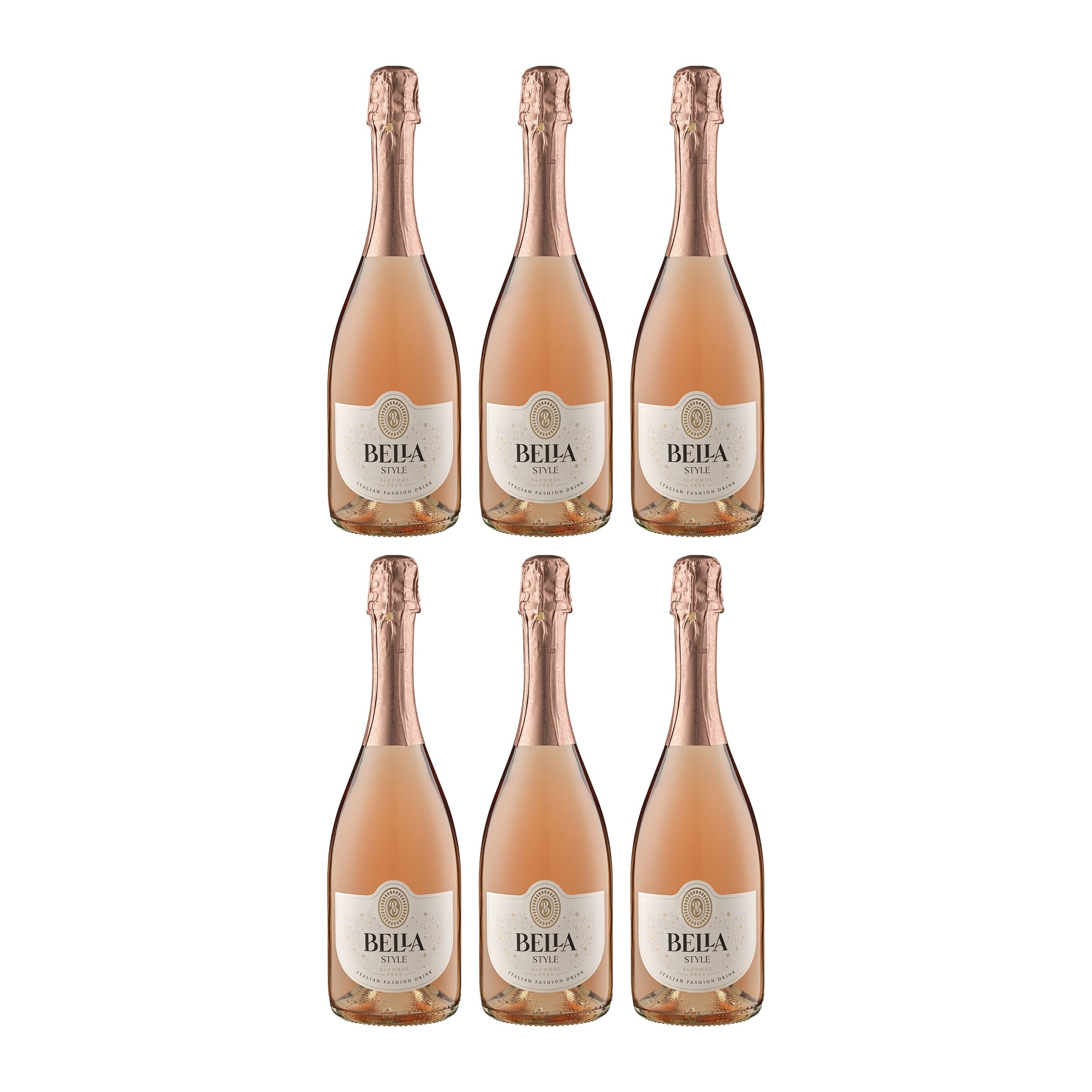 Iris Vigneti Bella Style Rosé alkoholfrei Schaumwein süss Italien inkl. FeinWert E-Book (6 x 0.75 l)