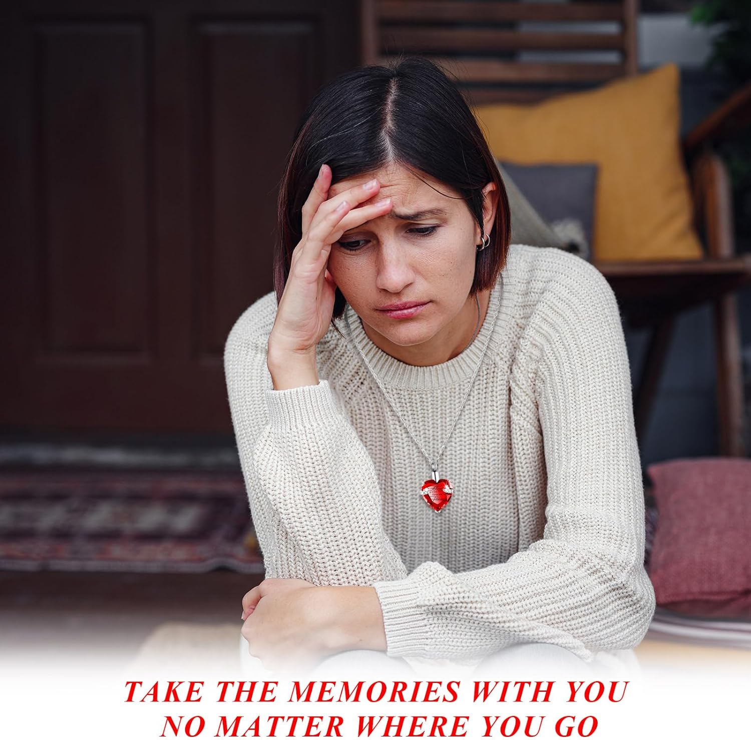 16 Pcs Urn Necklace for Ashes Waterproof Stainless Steel Carved Ashes Locket with 8 Filling Kit Heart Cylinder Cross Cubic Fish Hook Jewelry for Ashes with Wing Diamond for Men Women - Image 7