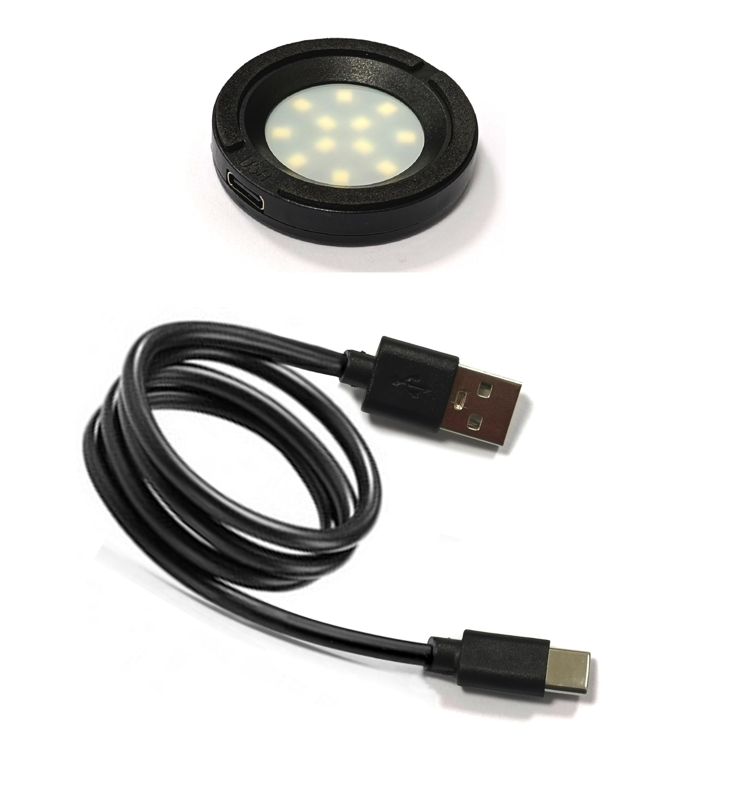 ETT Solaruhr-Schnellladelampe – 2-tlg. Set aus LED-Ladelampe und USB-Kabel, schnelle Aufladung