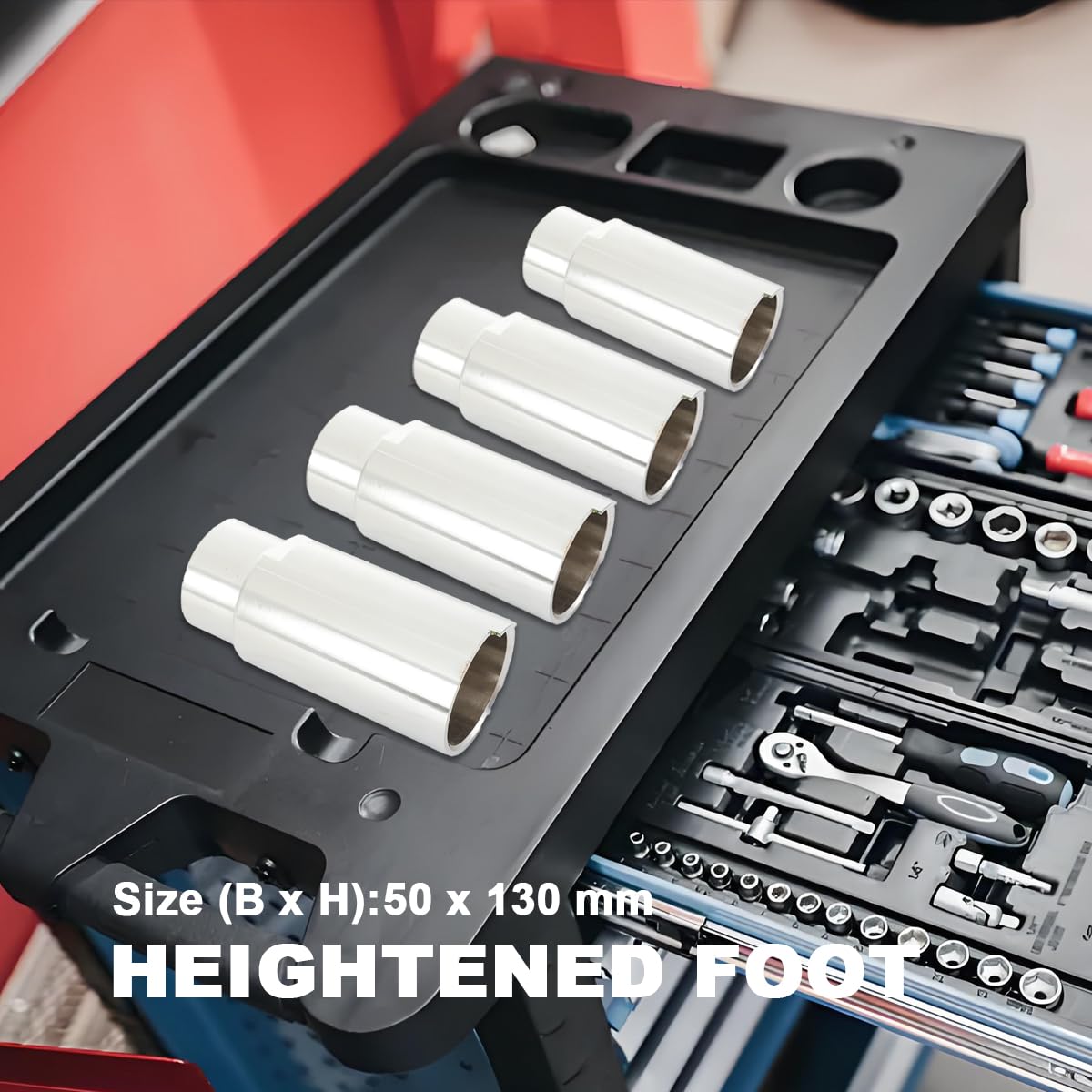 4Pcs Auto Hebebühne Erhöhungssäule, 50x130 mm Erhöhungssäule | Stabile Unterstützung Fußpolster Hebepads aus legiertem Stahl für Autohebebühne Fahrzeugwartung Autolifte