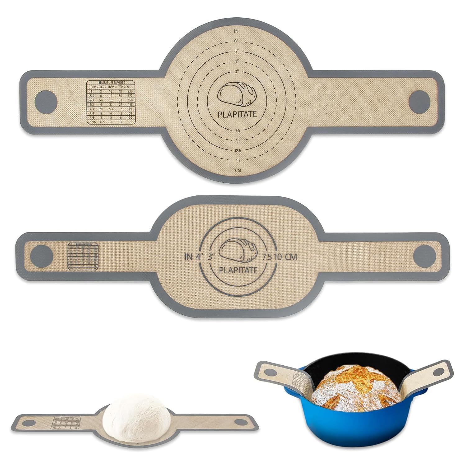 Silicone Bread Sling Dutch Oven Liner, Non-Stick Reusable Bread Baking Mat for Oval & Round Dutch Ovens, Long Handles for Easy Transfer, Sourdough Bread Baking Tool Easy to Clean Heat Resistant.-image-46