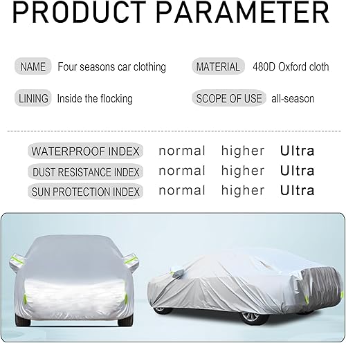 Miniatura 6 de Tesla Model 3 Accesorios Cubierta De Coche Para Automóviles Todo Clima Impermeable Auto Exterior Negro