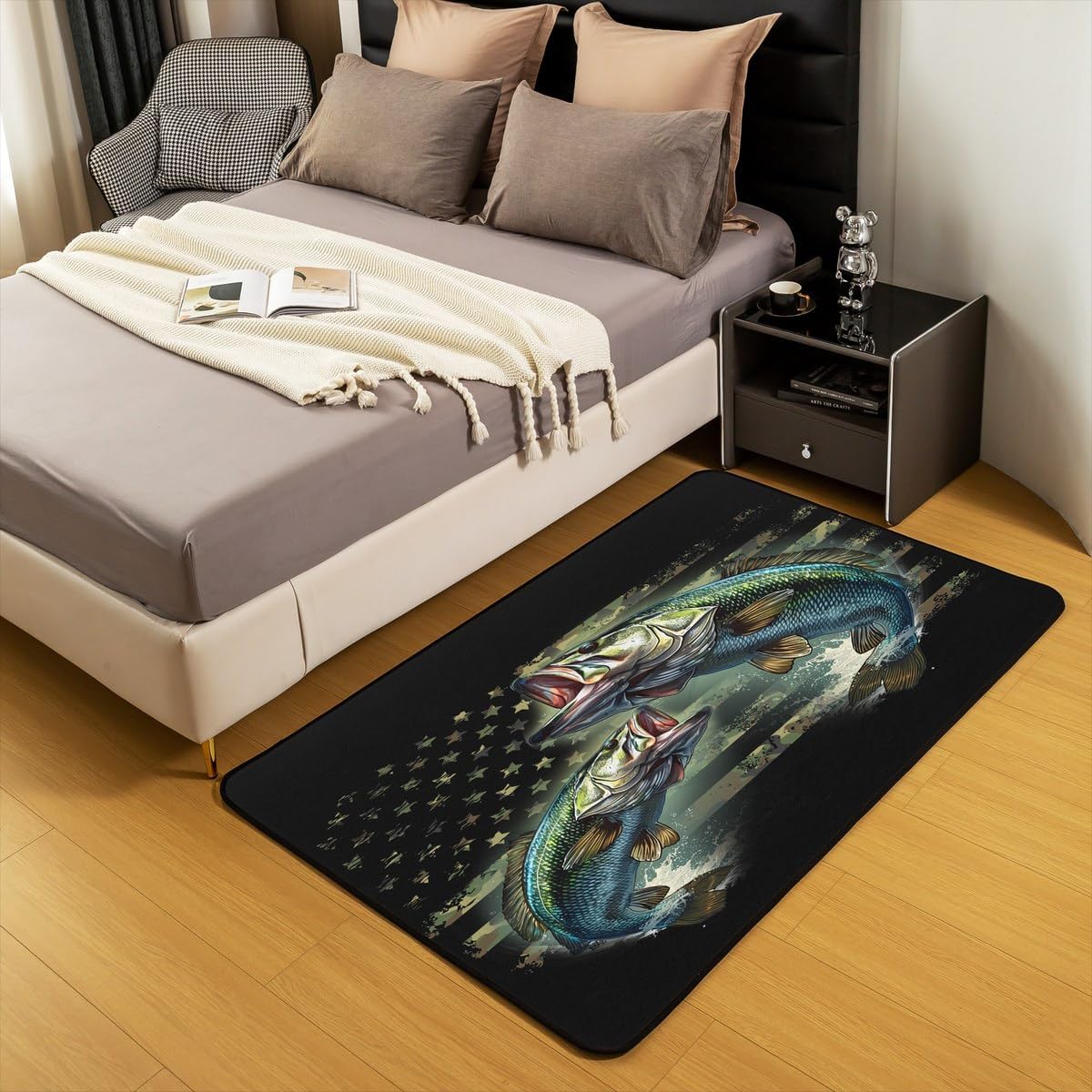 Feelyou Pike Fish Area Rug Living Room Indoor Kids Boys Decorative 3 x 5 image 5