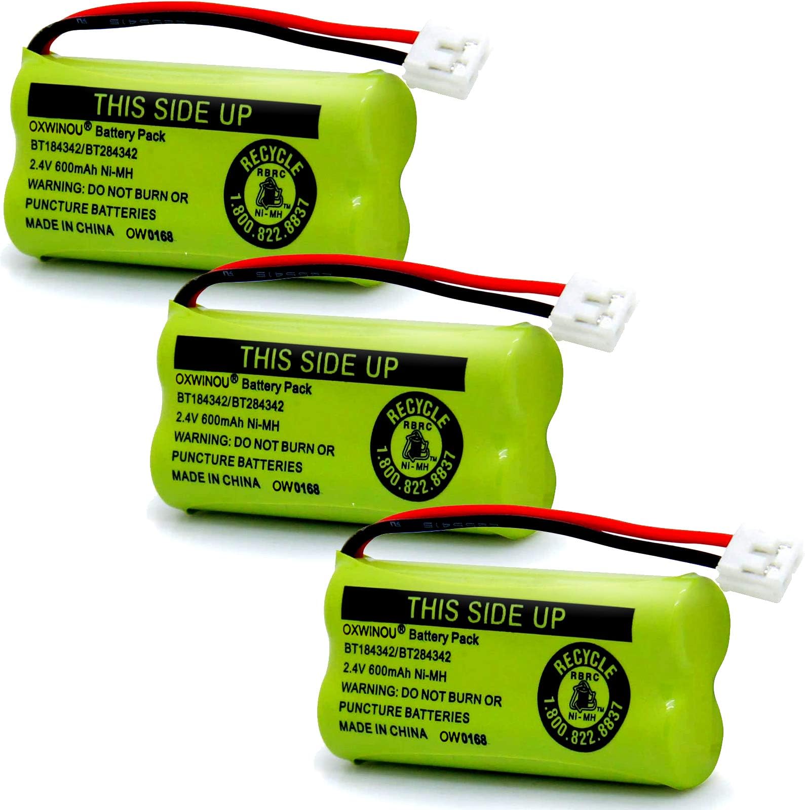 iMah BT18433/BT28433 2.4V 500mAh NiMH Cordless Phone Battery Pack, Also Compatible