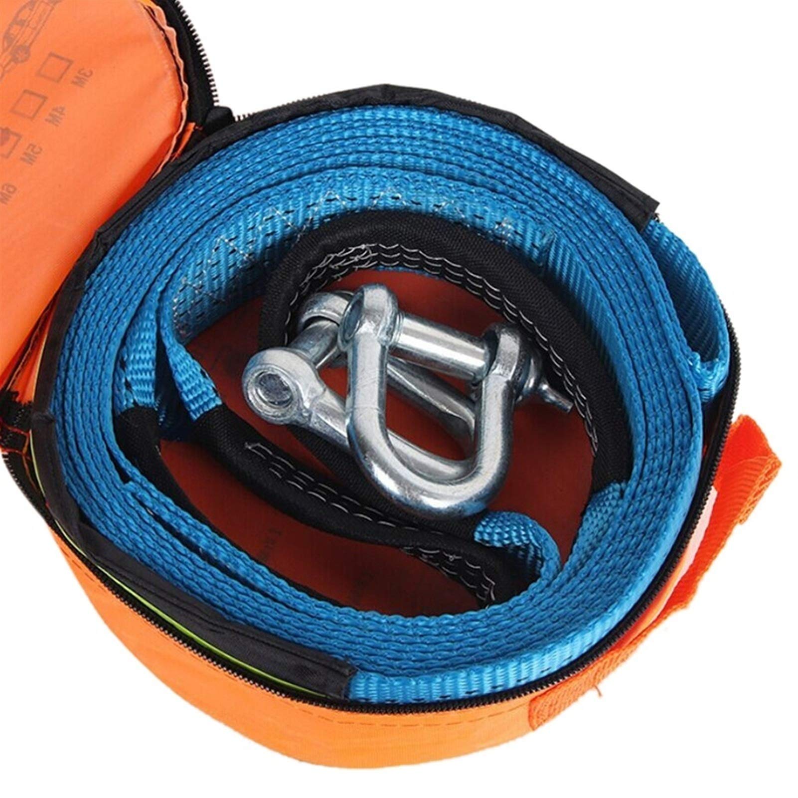 5 M 8 Ton Kabel Liny Holowniczy Liny Z UP Szekla Wysoka wytrzymałość Nylon z odblaskowym światłem do samochodu ciężarówki Trailer SUV